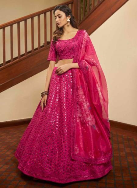 Deep Pink Colour BRIDESMAID Vol 14 New Latest Designer Party Wear Silk Lehenga Choli Collection 1921